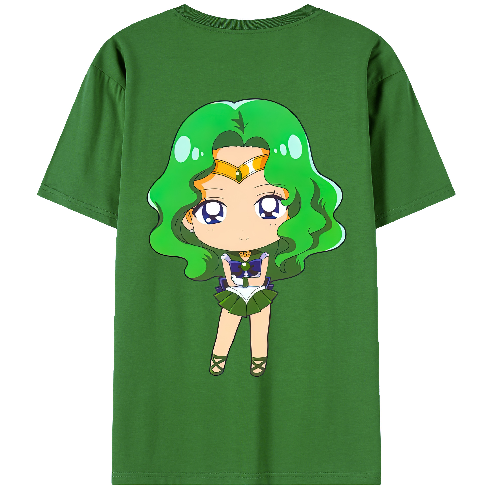 （画像用） 美少女戦士セーラームーン 海王 みちる（かいおう みちる） Sailor Moon Kaiou Michiru レディース半袖Tシャツ(バックプリント)